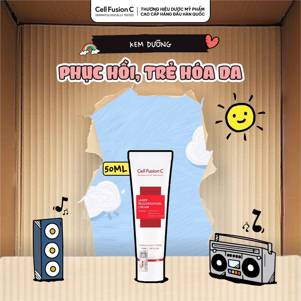 Kem Dưỡng Peptide & Bakuchiol Phục Hồi Da & Làm Chậm Lão Hoá Cell Fusion C Laser Rejuvenation Cream