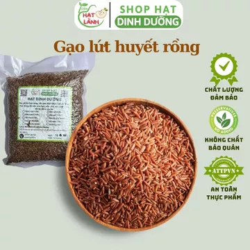 1Kg Gạo Lứt huyết rồng, gạo lứt đỏ ít calo làm sữa hạt, nấu cơm, pha trà,..Tiệm hạt lành