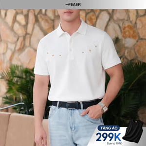 ÁO POLO ORION họa tiết ngôi sao tối giản, form chuẩn nam tính, chất vải Cotton Micro thoáng mát, du lịch hè - FEAER