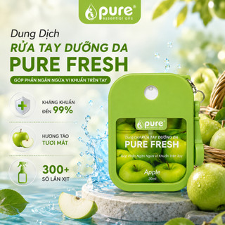 Dung dịch rửa tay kháng khuẩn 99% PURE FRESH 30ml – Thơm Mát, Dưỡng Da lưu hương đến 2h