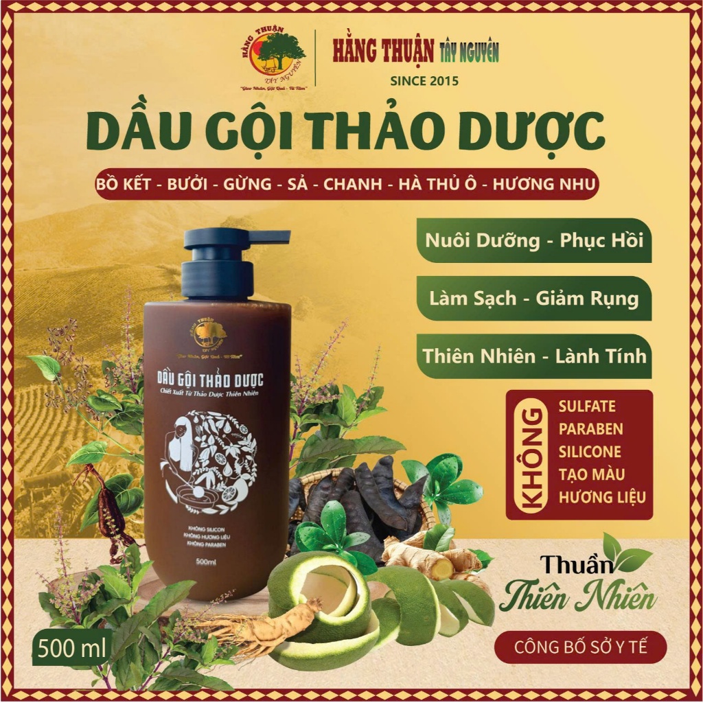 Dầu Gội Thảo Dược Hằng Thuận Tây Nguyên