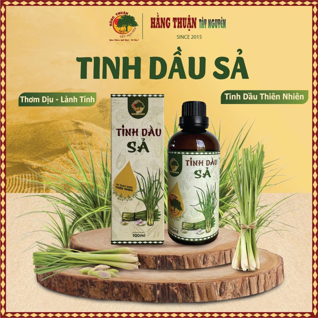 Tinh Dầu Sả Nguyên Chất 100ml Hằng Thuận Tây Nguyên
