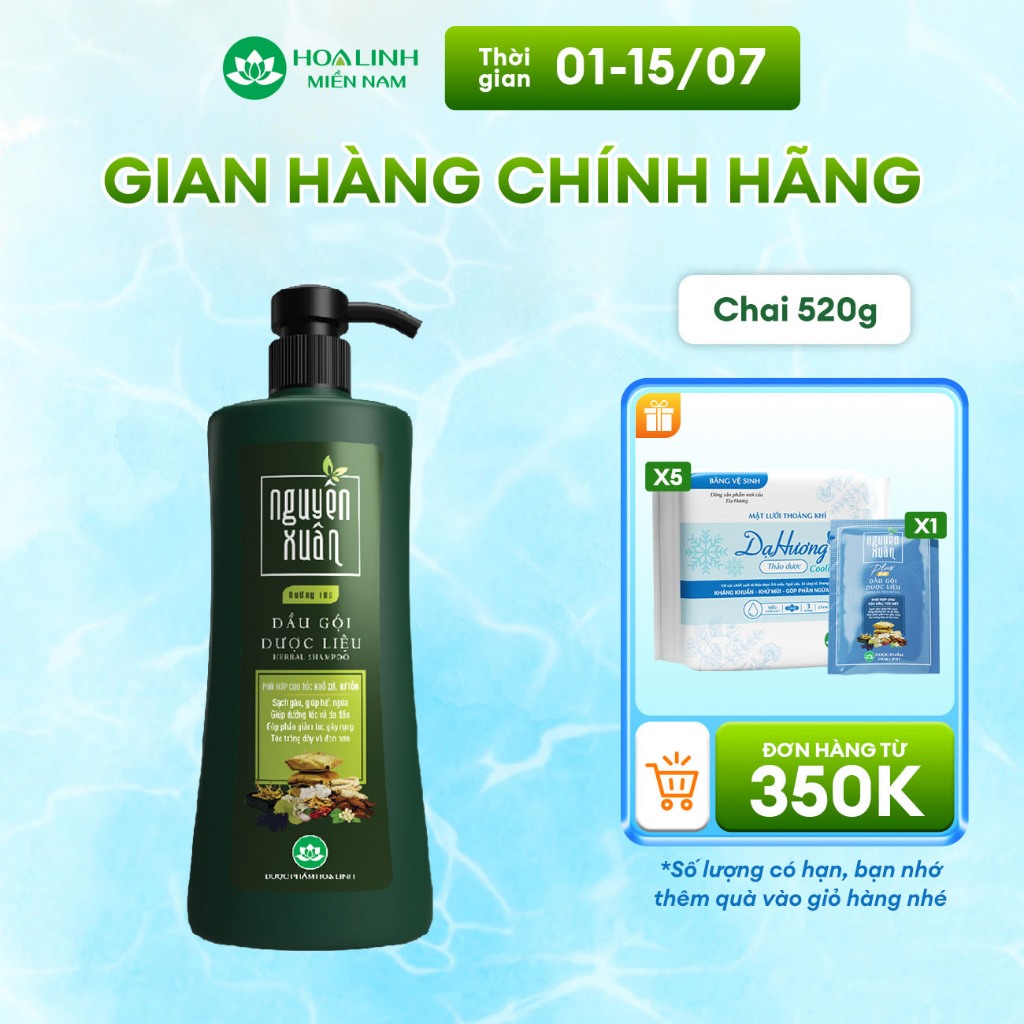 Dầu gội dược liệu Nguyên Xuân Xanh dưỡng tóc 520g