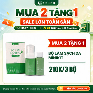 Bộ Làm Sạch Da Minikit C'Choi - Tẩy Trang Tảo Biển & Sữa Rửa Mặt Bọt Khoáng - Nhỏ Gọn Tiện Lợi