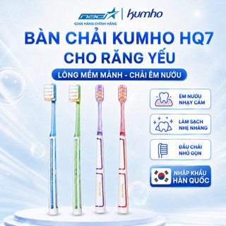 Bàn chải đánh răng Kumho HQ7 Cho Răng Yếu, Lông Mềm Mảnh Chải Êm Nướu, Đầu Chải Nhỏ Gọn