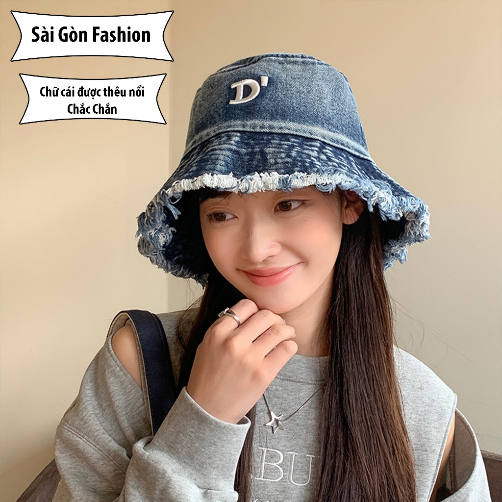 Nón tai bèo | Mũ Bucket Vành cụp Jean trơn chất Vải dày dặn Cao cấp form Unisex Nam Nữ