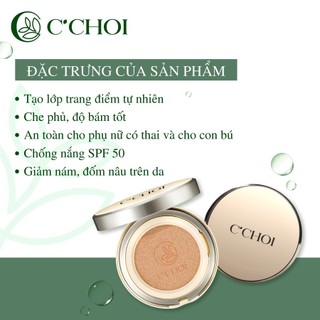 [QUÀ TẶNG] Phấn Nước Trang Điểm C'CHOI HERBAL DD CUSHION Mỏng Mịn Che Phủ Tốt Làm Đều Màu Da Cấp Ẩm- L21
