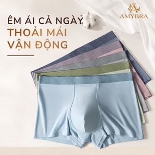 Quần Lót Đùi Nam Cotton Mịn Thấm Hút Kháng Khuẩn, Quần Boxer Co Giãn 4 Chiều Thoải Mái AMYBRA N777