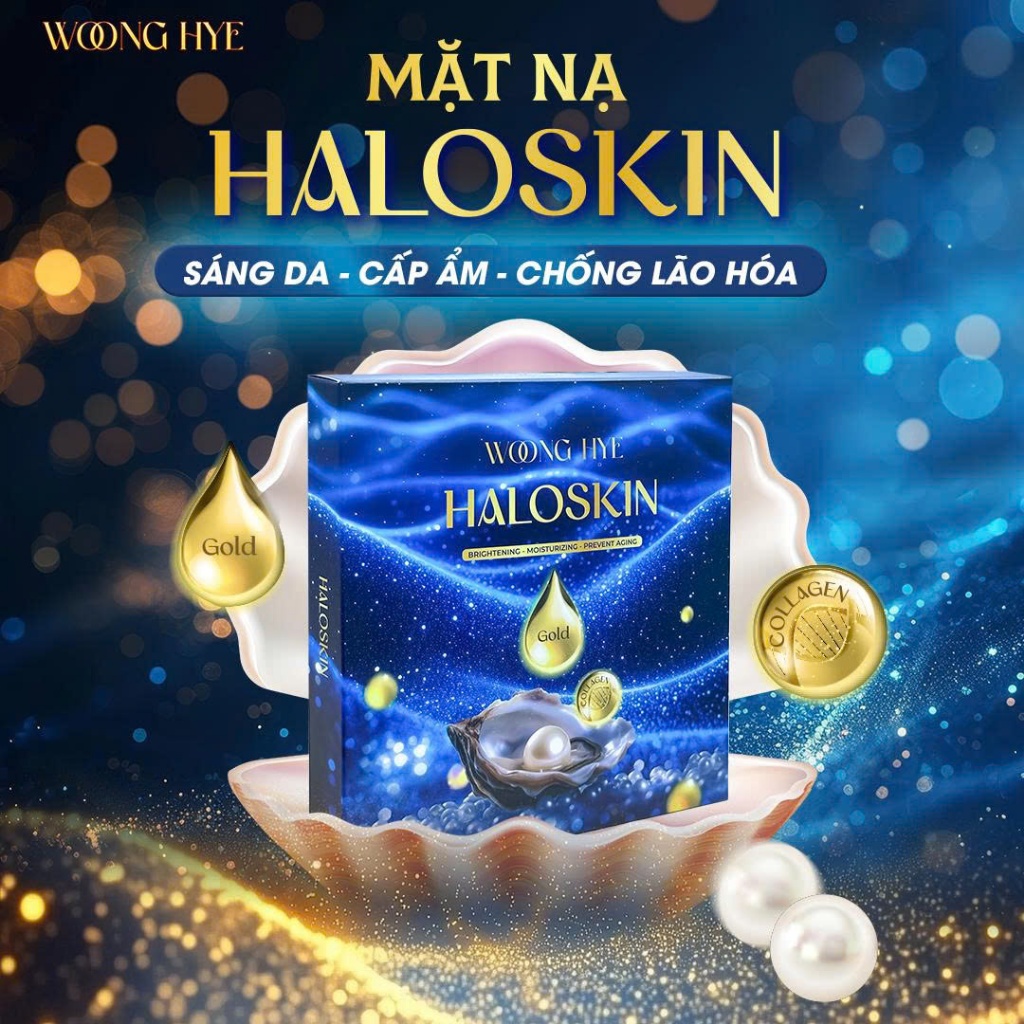 1 Hộp 5 Miếng Mặt nạ thạch Haloskin, cấp ẩm và phục hồi, cải thiện tone da và chống lão hóa 38g - Haloskin Mask