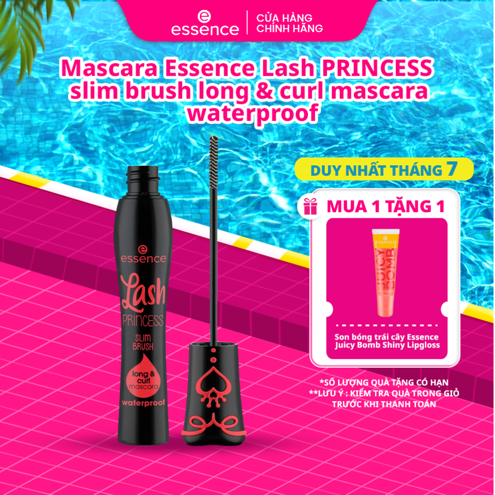 Mascara chống nước Essence Lash Princess Slim Brush Long & Curl waterproof 12ml