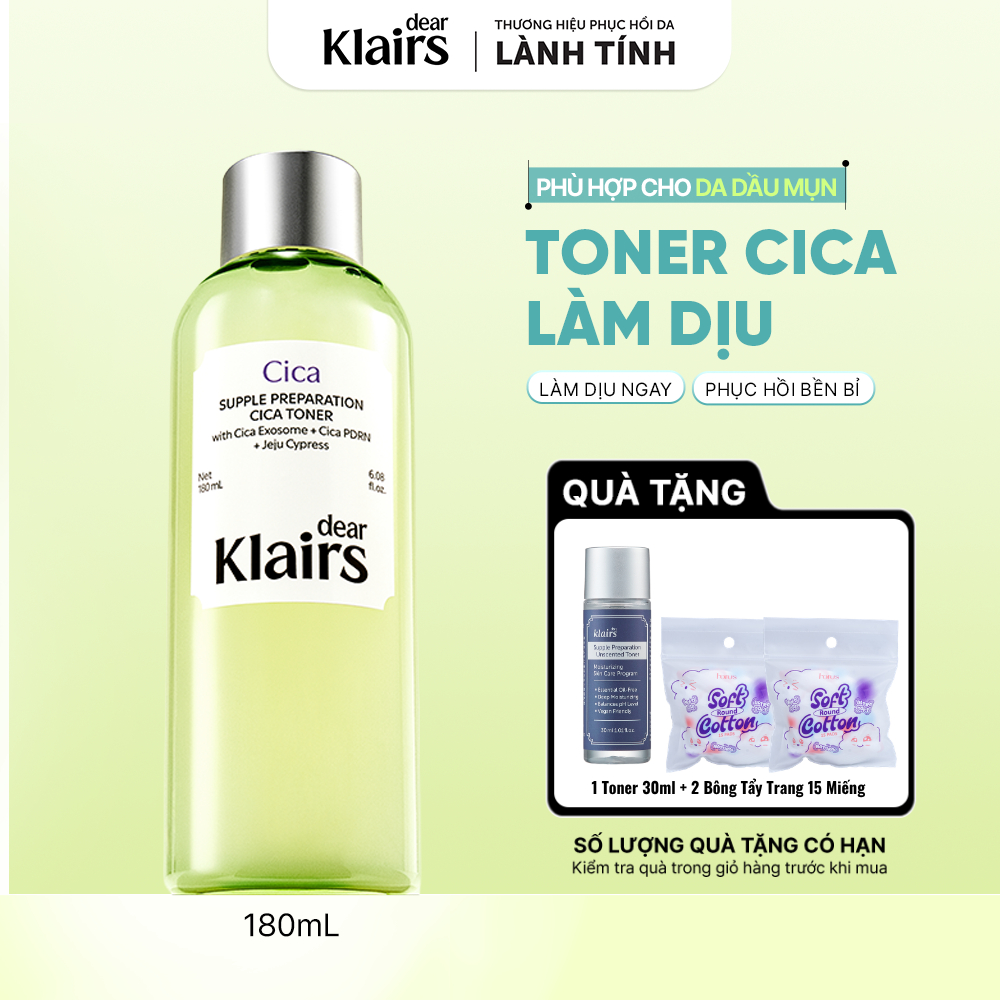 [KOL] Nước hoa hồng Dear, Klairs Supple Preparation Toner Cấp Ẩm Dưỡng Sáng Cho Mọi Loại Da
