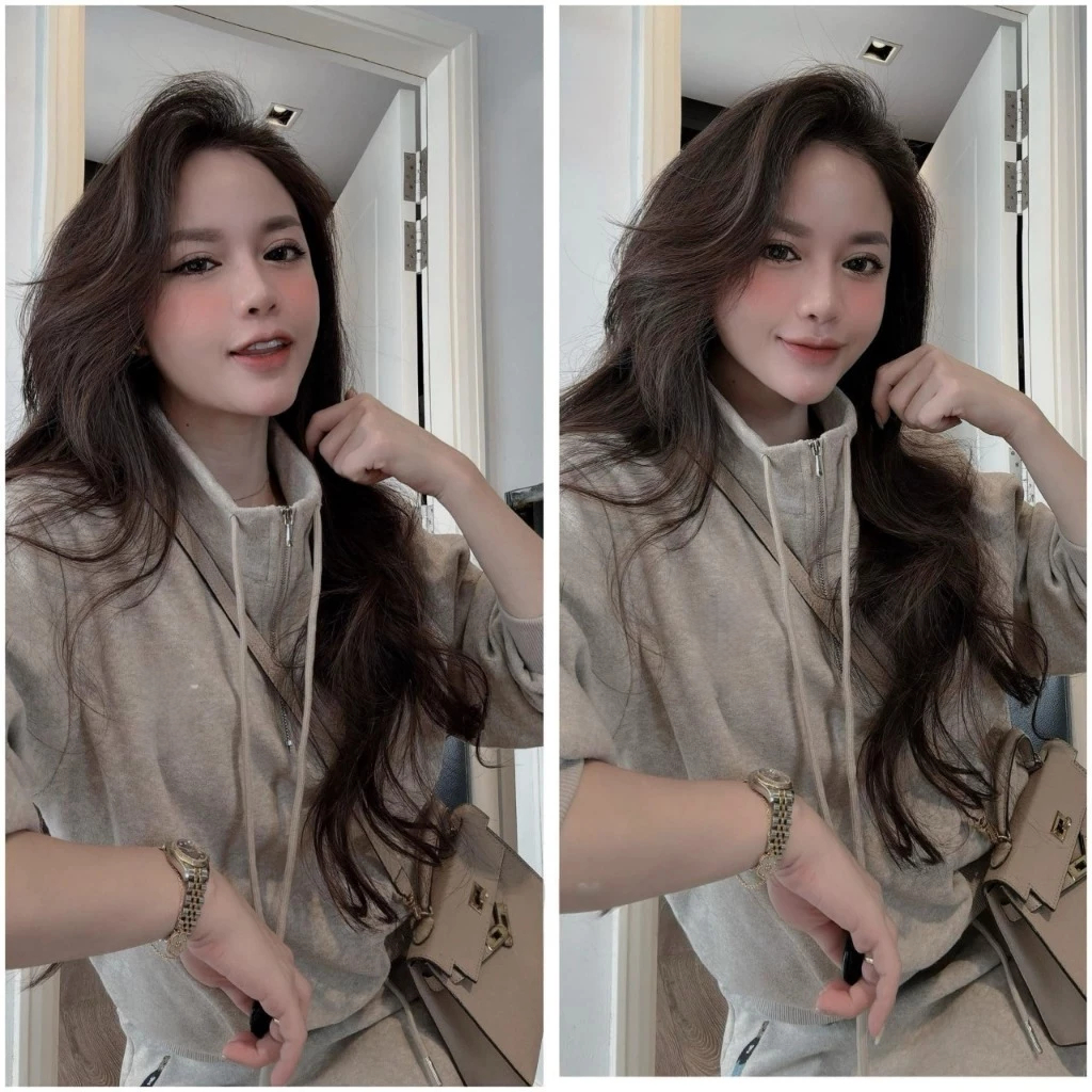 sét đồ nữ mùa đông, áo nỉ nữ dài tay cổ bẻ kéo khóa phối chân váy dài body siêu xinh Donna hcom3694