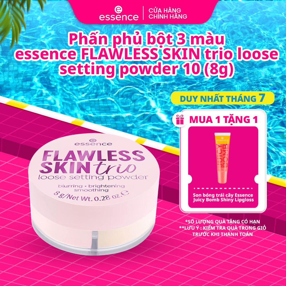 [HÀNG MỚI VỀ] Phấn phủ bột 3 màu ESSENCE FLAWLESS SKIN trio loose setting powder 10 8g