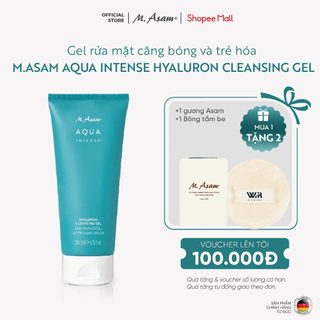 Gel rửa mặt căng bóng và trẻ hóa M.Asam AQUA INTENSE Hyaluron Cleansing Gel 200ml