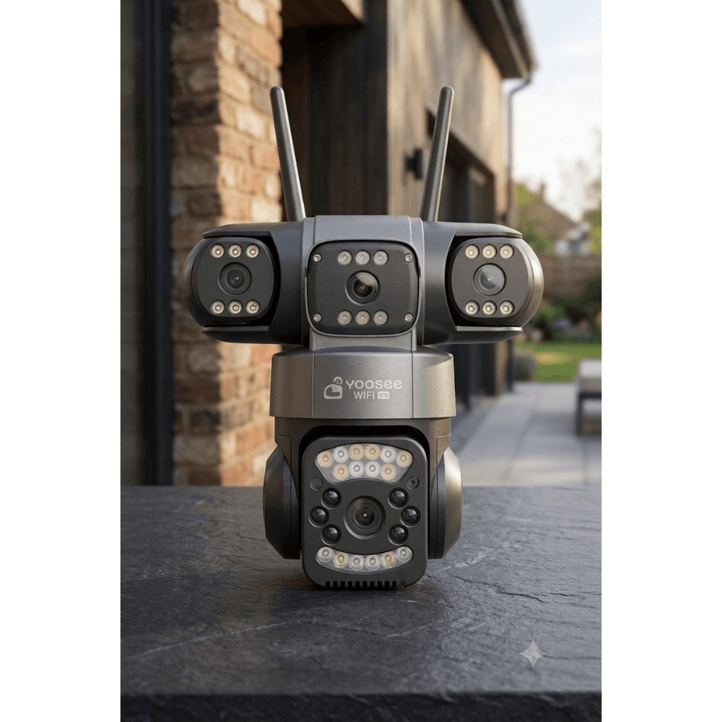(Lỗi 1 đổi 1) Camera 2027 YOOSEE 4 mắt 4 khung hình chất Lượng Cao độ phân giải Bắt Sóng Wifi , Xoay 360 Độ, Chống Nước