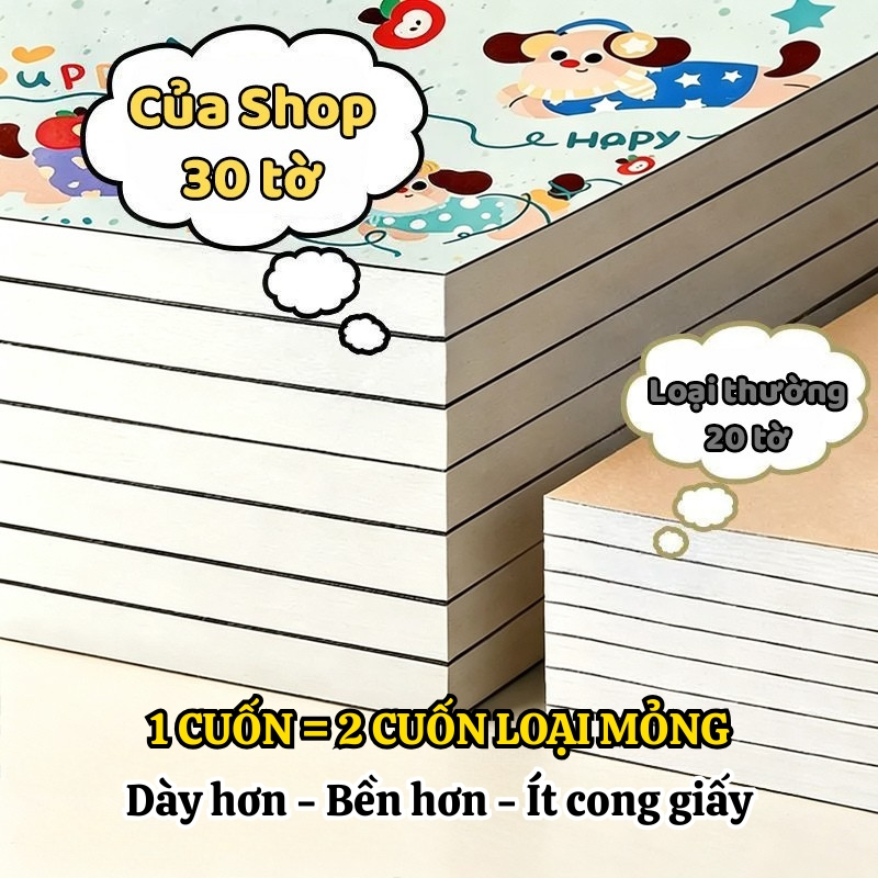 Vở Vẽ A4 Giấy Dày 30 Tờ - Sổ Vẽ Tranh Sketchbook Mỹ Thuật Phác Thảo Cho Bé Học Sinh
