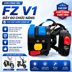 Cùm Công Tắc FZ V1 Cao Cấp – Đầy Đủ Chức Năng, Phù Hợp Nhiều Dòng Xe Máy & Xe Đạp Điện