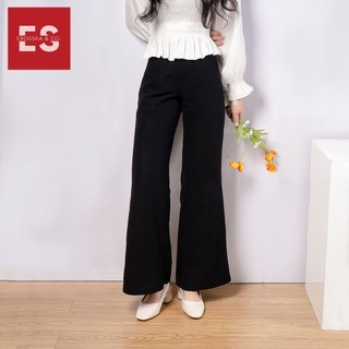 Erosska - Giày cao gót slingback mũi vuông kiểu dáng basic gót vuông vững chắc màu đen _ EL013