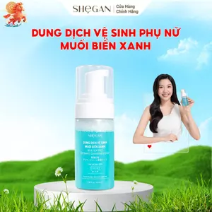 Dung Dịch Vệ Sinh Phụ Nữ, Thuần Chay, Chai Tạo Bọt Tự Động Muối Biển Xanh SHeGAN 100ml