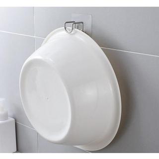 Móc Treo Thau Chậu Nhà Tắm INOX Dán Tường - Giá Treo Chậu Rửa Mặt, Nắp Nồi Không Cần Khoan
