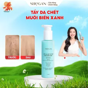 Tẩy Da Chết Muối Biển Xanh Cellulose 140ml SHeGAN - Thu Nhỏ Lỗ Chân Lông, Cải Thiện Mụn, Không Gây Rát Da