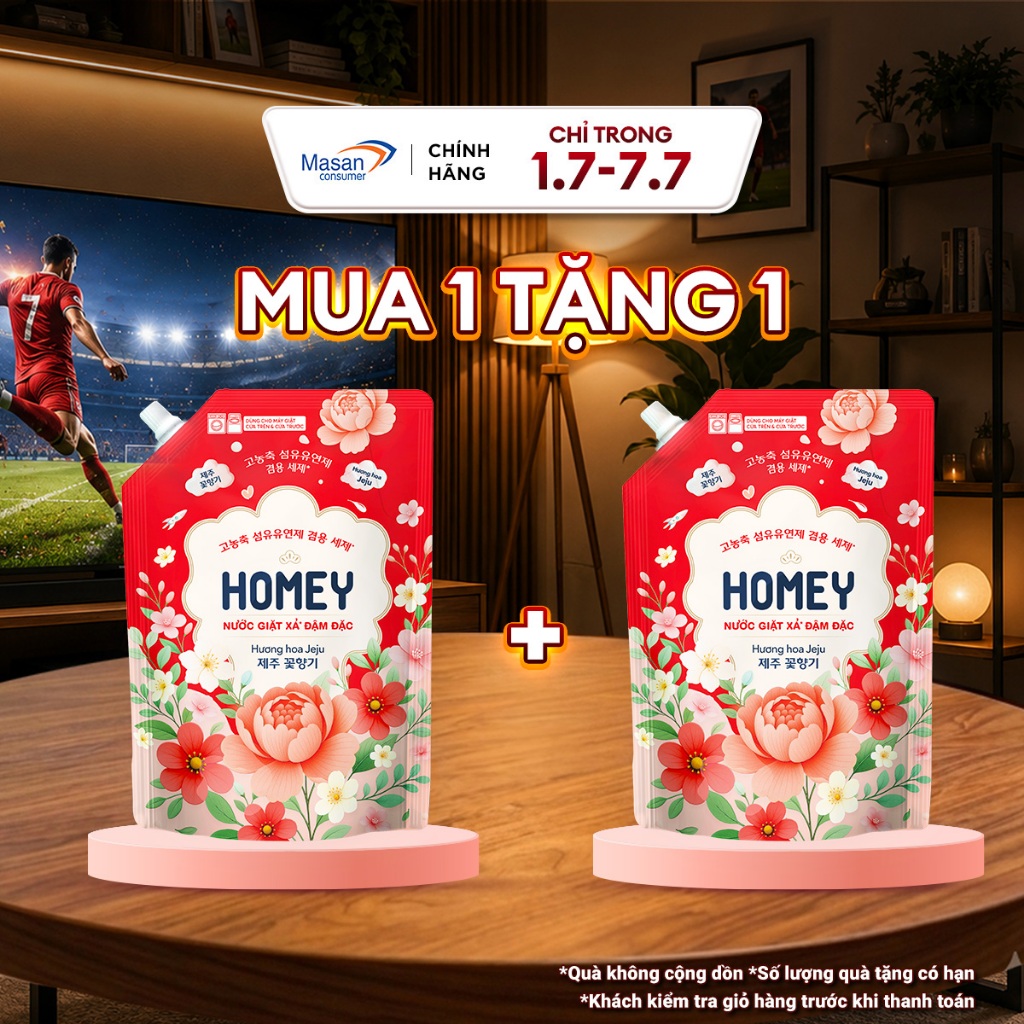 Combo 2 Nước giặt xả Homey đậm đặc túi x 3.4kg