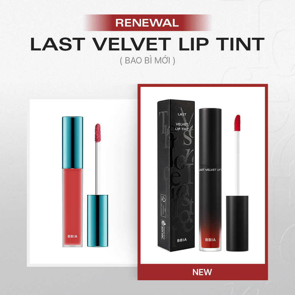 [RENEW] Son kem lì bền màu, mịn như nhung BBIA Last Velvet Lip Tint 5g