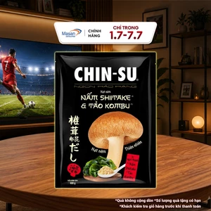 Combo Hạt nêm CHIN-SU Nấm Shiitake & Tảo Kombu gói x 400gr