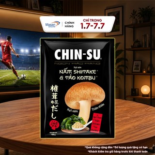 [Chọn loại] Combo Hạt nêm CHIN-SU Nấm Shiitake & Tảo Kombu gói x 400gr
