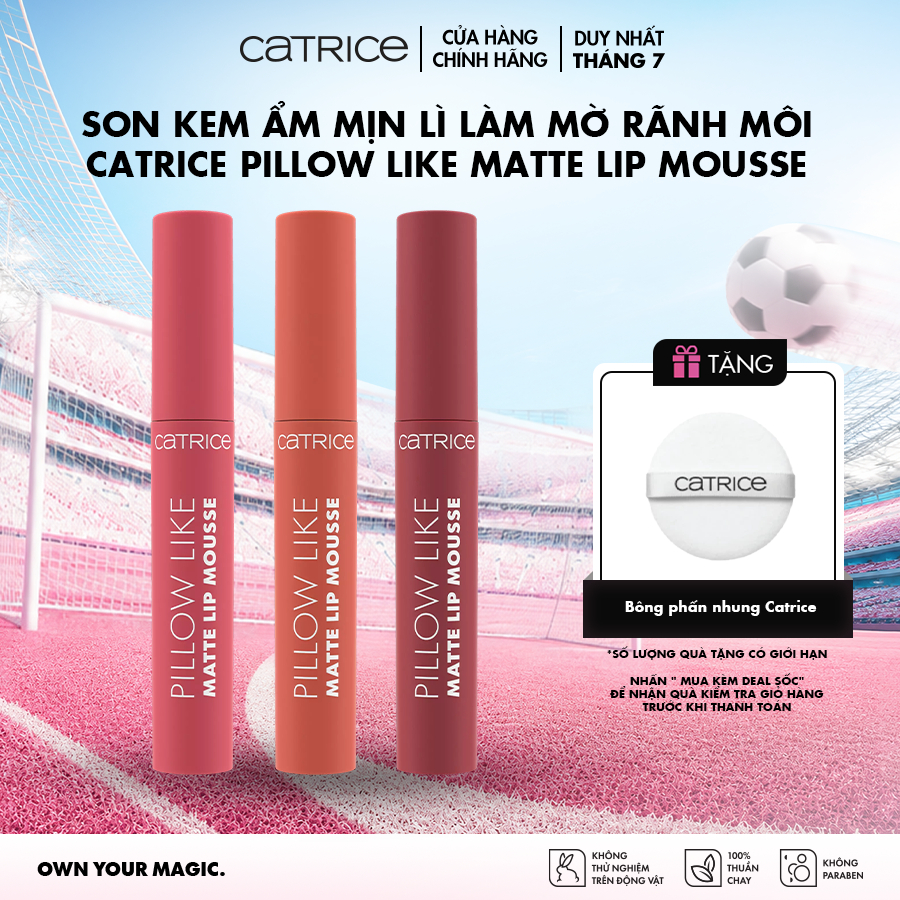 Son kem Catrice Pillow Like Matte Lip Mousse ẩm mịn lì làm mờ rãnh môi