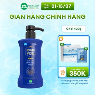 Dầu gội dược liệu Nguyên Vương Sảng khoái dành cho nam 365g tặng 35g - hương sảng khoái