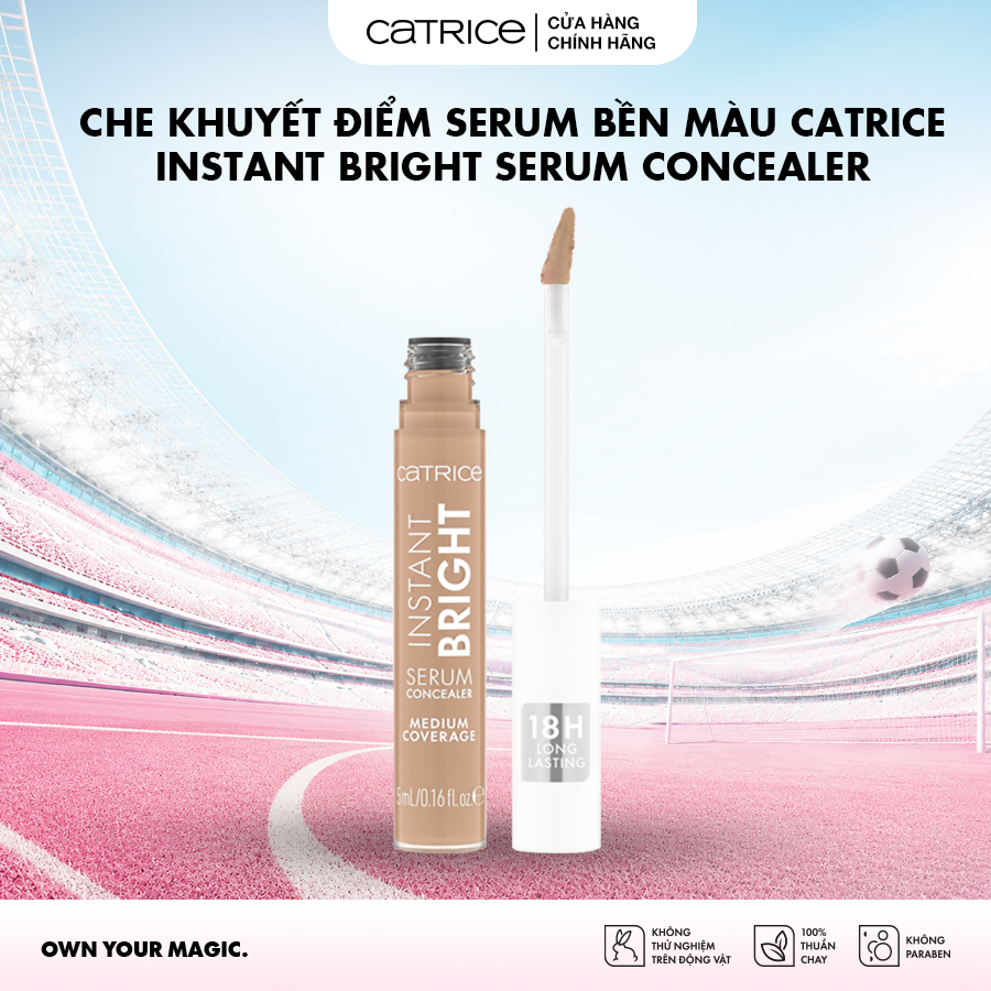 Che khuyết điểm serum bền màu Catrice Instant Bright Serum Concealer
