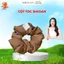 Một Dây Buộc Tóc Scrunchie Cao Cấp SHeGAN - Phụ Kiện Thời Trang (còn Nâu)