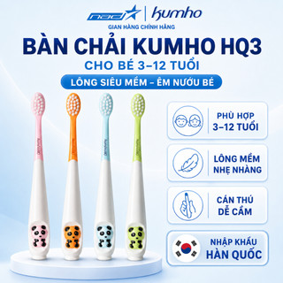 Bàn Chải Đánh Răng Cho Bé Kumho HQ3 Lông Siêu Mềm Chính Hãng Hàn Quốc Đầu Nhỏ Bảo Vệ Nướu Trẻ Em 2-12 Tuổi