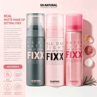 Xịt Khóa Nền So’Natural Make Up Setting Fixx Real Matte 120ml/All Day Tight Giữ Makeup Lâu Trôi 75ml