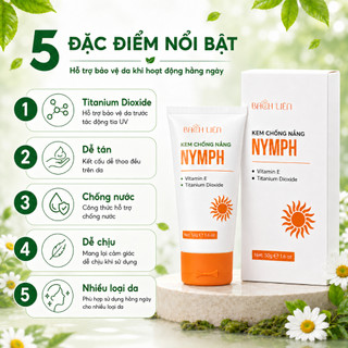 Kem Chống Nắng Bạch Liên NYMPH SPF50 50g - Chống Nắng Body, Hỗ Trợ Bảo Vệ Da