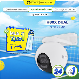 Camera WIFI EZVIZ H80X DUAL 4K Ống Kính kép, Phòng thủ chủ động với còi báo động & đèn chớp
