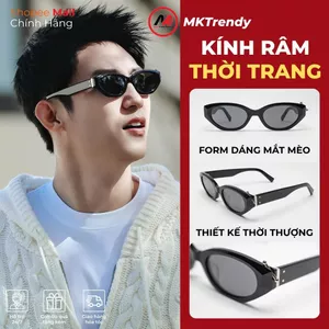 Kính râm mắt mèo chống tia UV MKTRENDY thiết kế đính đá phong cách sang trọng thời trang nam nữ kính mát T2