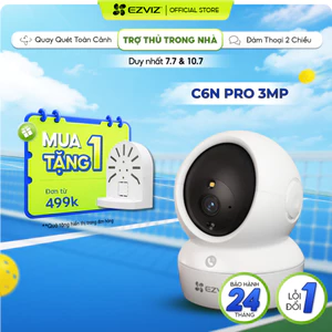 Camera WIFI EZVIZ C6N Pro 3MP Trong nhà, Quay Quét 360 Độ, Đàm Thoại 2 Chiều - Bản nâng cấp của C6N
