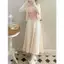 SET ÁO HAI DÂY HỒNG PHỐI CHÂN VÁY DÀI VÀ CARDIGAN THUN, SET ĐỒ NỮ DÁNG DÀI TÔN DÁNG | MEOI