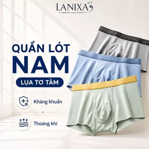 Quần Lót Boxer Nam Chất Liệu Cotton Cao Cấp Mềm Mại, Quần Sịp Nam Co Giãn Tốt LANIXA N3999