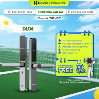 Khóa Cửa EZVIZ DL06 EZVIZ Mở Khóa Vân Tay, Phù Hợp Lắp Cửa Nhôm - Miễn phí lắp đặt HCM & HN