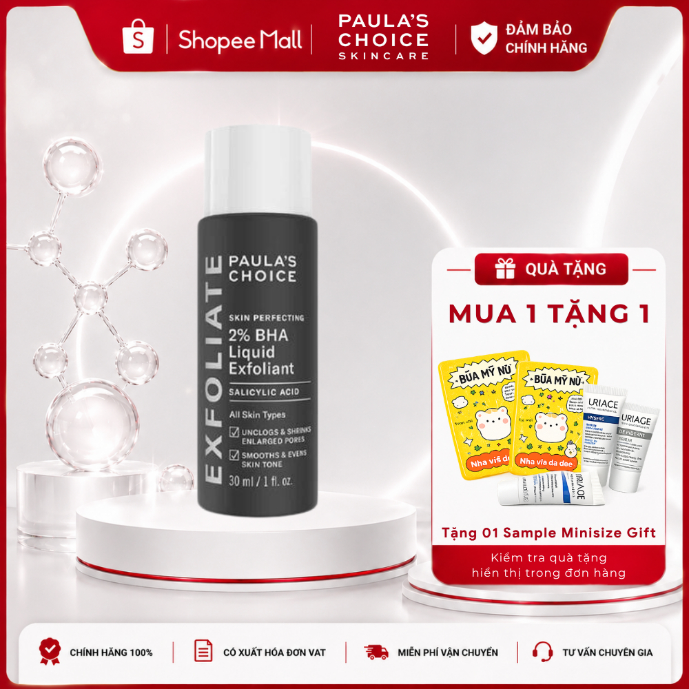Dung dịch tẩy da chết giảm mụn ẩn PAULA'S CHOICE BHA 2% 30ml SKIN PERFECTING Liquid - Skin Studio