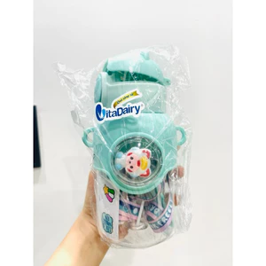 Bình nước hình Gấu cho bé đi học 600ml An toàn, nhựa lành tính, nhỏ gọn tiện lợi