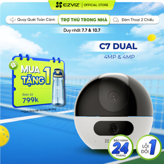 Camera WIFI Ống kính kép EZVIZ C7 4MP&4MP quay quét toàn cảnh, Báo động tuần tra, Nhận dạng cử chỉ để gọi điện Hai chều