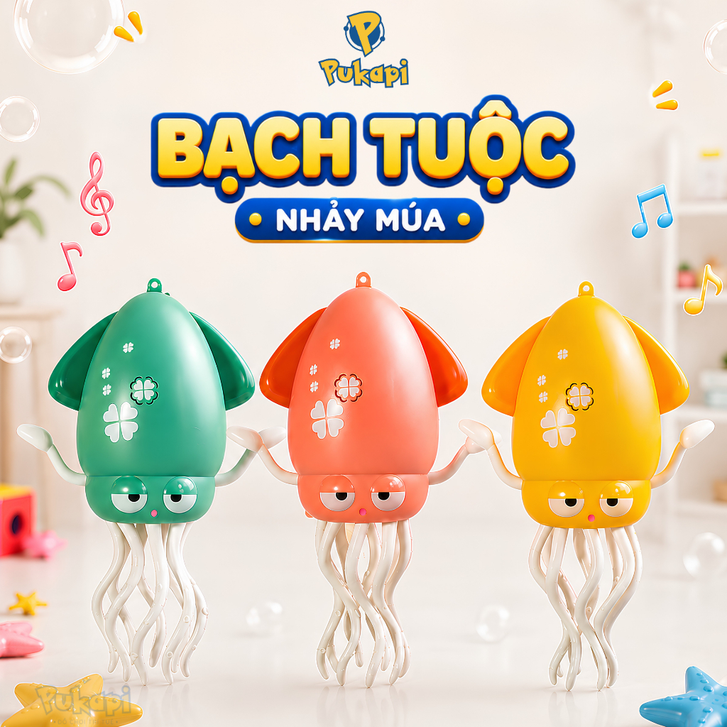 Đồ Chơi Bạch Tuộc Nhảy Múa Khiêu vũ Squid Mực Con Bạch Tuộc Bạch Tuột - Đồ Chơi Cho Bé PUKAPI