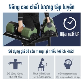 Lysin Giá đỡ tạ đa năng, tập gym tại nhà, Phù hợp nhiều loại tạ tay, Tải trọng Max 120kg,Vững chắc