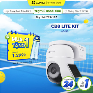 Bộ Camera Pin EZVIZ CB8 Lite 4MP - Pin 5.200mAh, AI Phát Hiện Người/Xe, Chế Độ AOV Quay Hình Liên Tục, Ban Đêm Có Màu