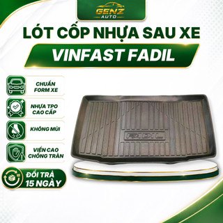 Lót cốp VINFAST FADIL - Nhựa dẻo TPO Không mùi, Chuẩn khít form xe, Chống thấm nước, dễ vệ sinh