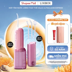 Máy Tăm Nước 2 Bình Thay Thế Halio UltraClean Express Hydro Floss - Kèm Túi Da